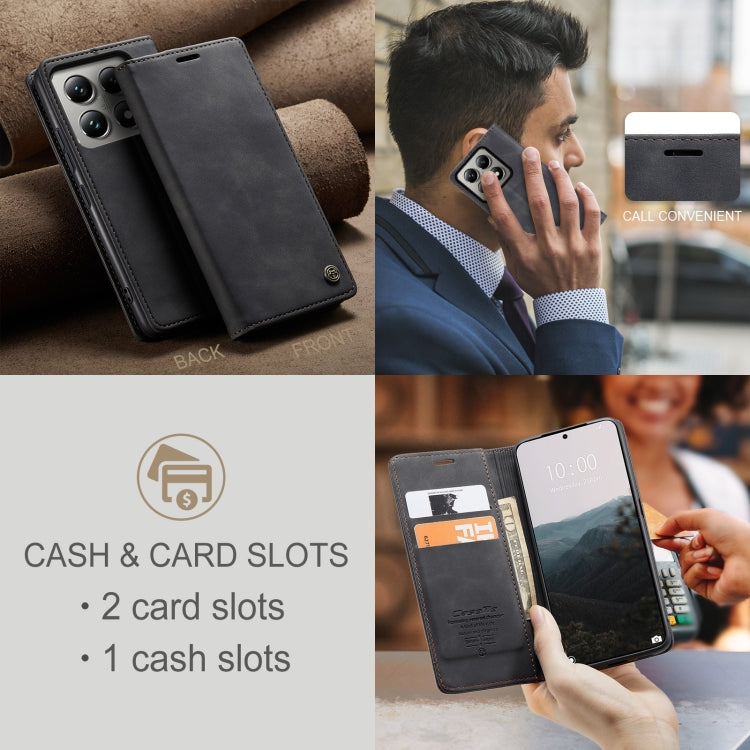 For Xiaomi 14T Pro CaseMe 013 Multifunctional Horizontal Flip Leather Phone Case(Black) - Xiaomi Cases by CaseMe | Online Shopping UK | buy2fix