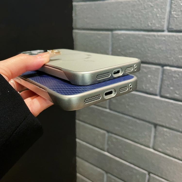 For iPhone 16 Pro AG Carbon Fiber Frameless MagSafe Phone Case(Blue) - iPhone 16 Pro Cases by buy2fix | Online Shopping UK | buy2fix