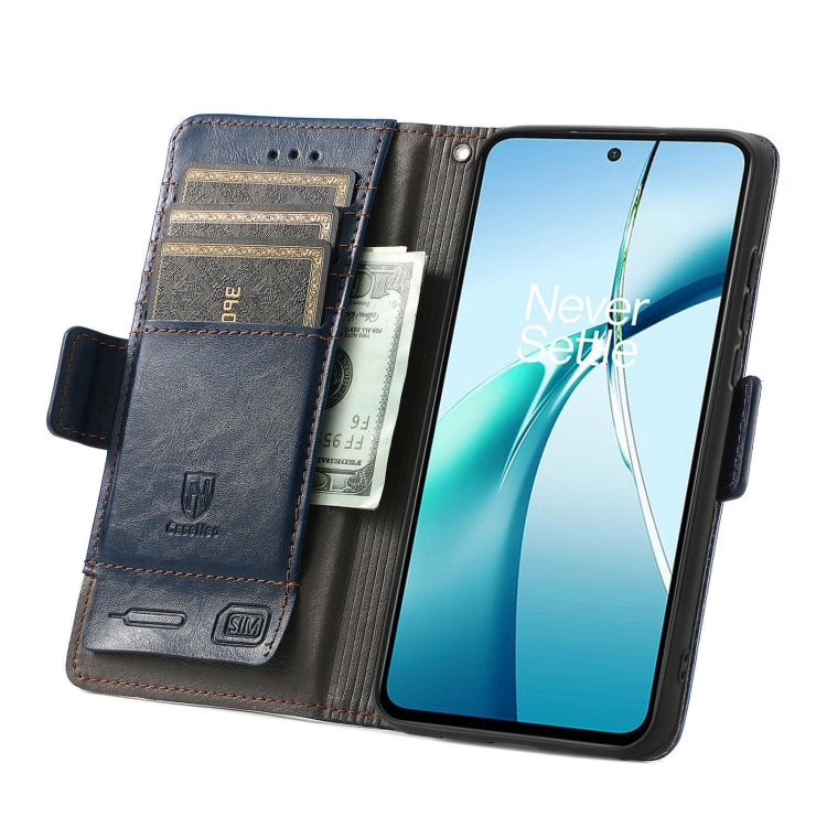 For TCL 50 5G CaseNeo Splicing Dual Magnetic Buckle Leather Phone Case(Blue) - TCL by CaseNeo | Online Shopping UK | buy2fix
