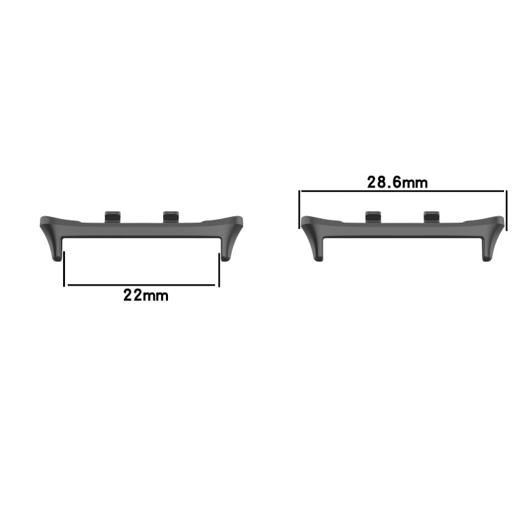 For Honor Watch 5 1 Pair 22mm Stainless Steel Metal Watch Band Connector(Silver) - For Honor by buy2fix | Online Shopping UK | buy2fix