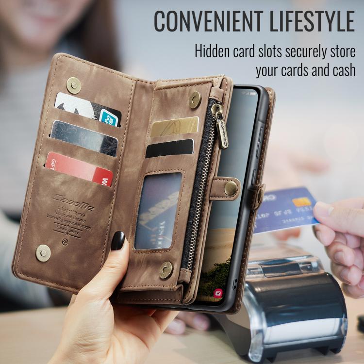 For Samsung Galaxy A56 CaseMe 008 Detachable Multifunctional Leather Phone Case(Brown) - Galaxy Phone Cases by CaseMe | Online Shopping UK | buy2fix