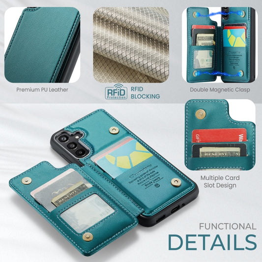 For Samsung Galaxy A16 5G CaseMe C22 Card Slots Holder RFID Anti-theft Phone Case(Green) by CaseMe