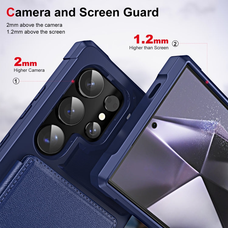 For Samsung Galaxy S24 Ultra 5G ENKAY Hat-Prince Card Slot Wallet TPU Back Leather Phone Case with Lens Film(Black) - Galaxy S24 Ultra 5G Cases by ENKAY | Online Shopping UK | buy2fix