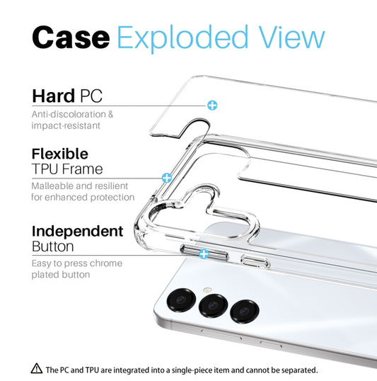 For Samsung Galaxy A16 5G / 4G NORTHJO 3 in 1 Clear Phone Case with Screen Protector Lens Film - Galaxy Phone Cases by NORTHJO | Online Shopping UK | buy2fix