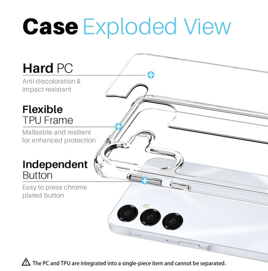 For Samsung Galaxy A15 5G / 4G NORTHJO 3 in 1 Clear Phone Case with Screen Protector Lens Film - Galaxy Phone Cases by NORTHJO | Online Shopping UK | buy2fix