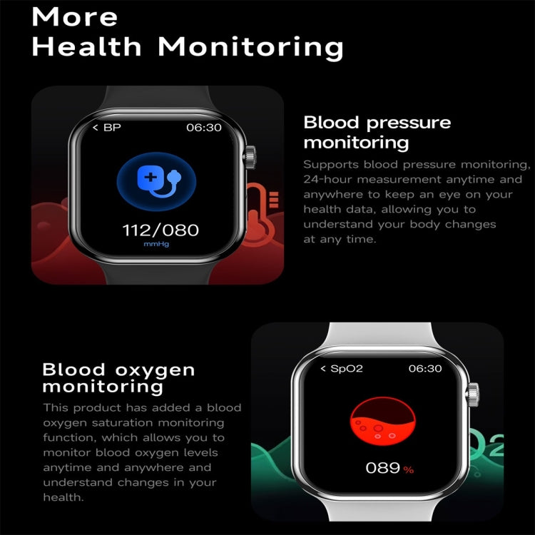 KL08 2.04 inch Color Screen Smart Watch Silicone Strap, Support Bluetooth Call(Blue) by buy2fix