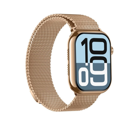 KL08 2.04 inch Color Screen Smart Watch Milan Steel Strap, Support Bluetooth Call(Gold) by buy2fix