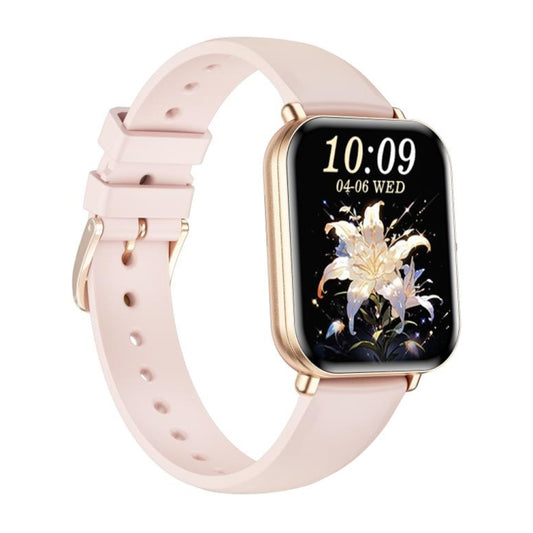 KM66 1.75 inch Color Screen Smart Watch Silicone Strap, Support Bluetooth Call(Gold) by buy2fix