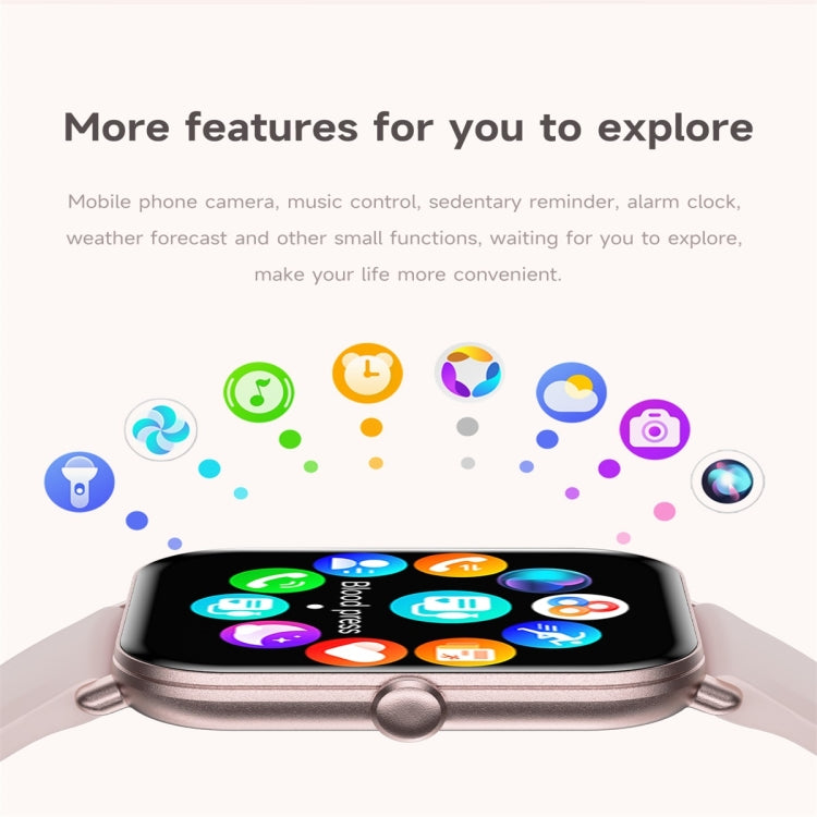 KM66 1.75 inch Color Screen Smart Watch Silicone Strap, Support Bluetooth Call(Black) by buy2fix