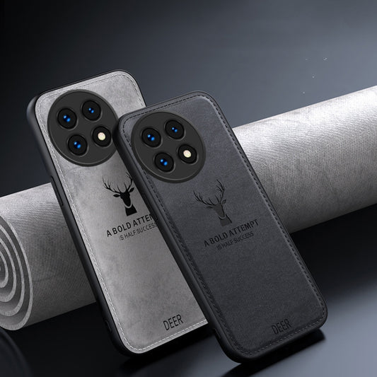 For OnePlus 13 Deer Head Cloth Skin All-inclusive Phone Case(Black) by buy2fix