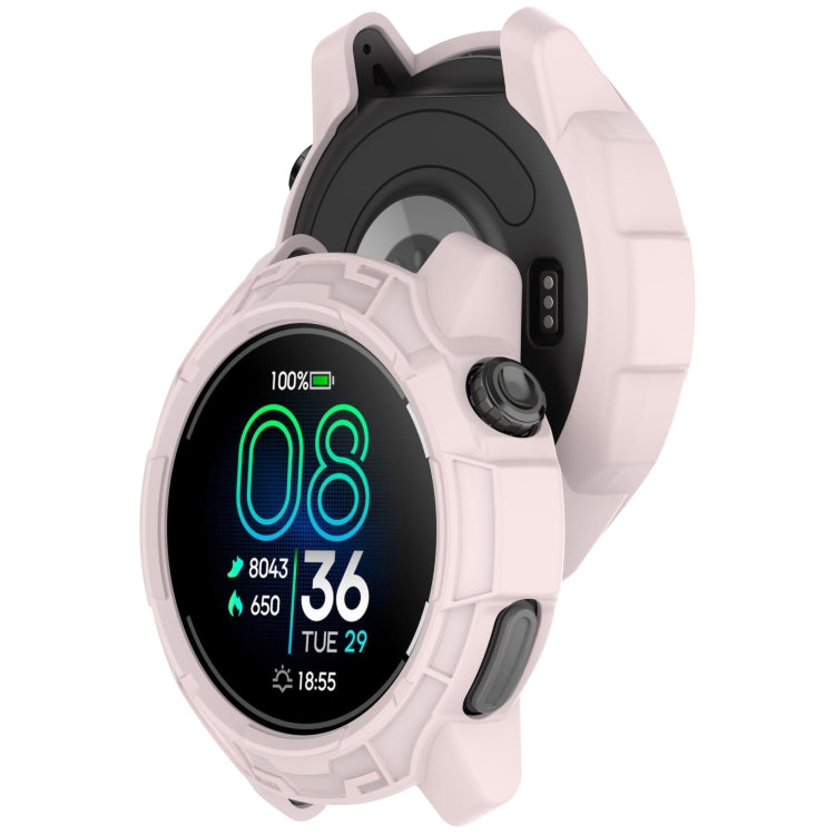 For COROS Pace Pro Armor Hollow TPU Half Coverage Watch Protective Case(Light Pink) - Watch Case by buy2fix | Online Shopping UK | buy2fix