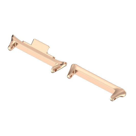 For Xiaomi Smart Band 9 Pro 1 Pair 20mm 316 Stainless Steel Metal Watch Band Connector(Rose Gold) by buy2fix