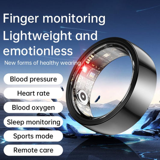 R1000 SIZE 11 Smart Ring, Support Heart Rate / Blood Oxygen / Sleep / Multiple Sports Modes(Black) by buy2fix