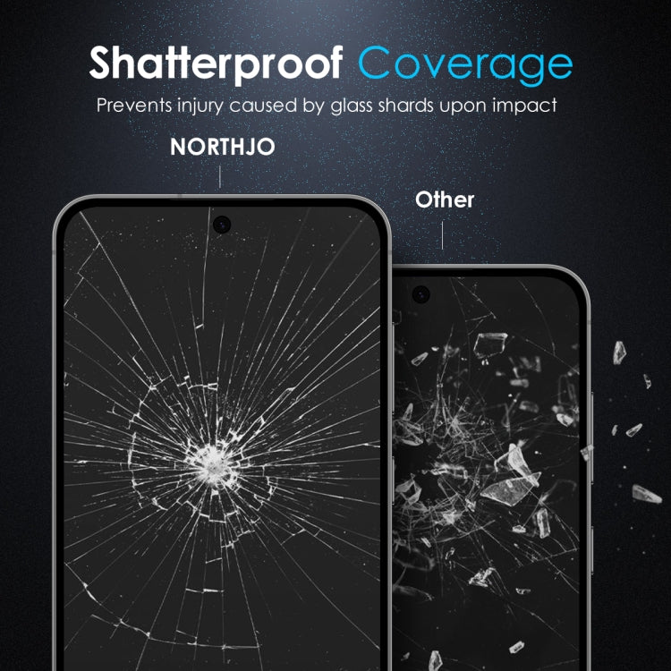 For Samsung Galaxy S22 5G NORTHJO A++ Screen Full Glue Silk Printing Tempered Glass Film, Support Fingerprint Unlock - Galaxy S22 5G Tempered Glass by NORTHJO | Online Shopping UK | buy2fix