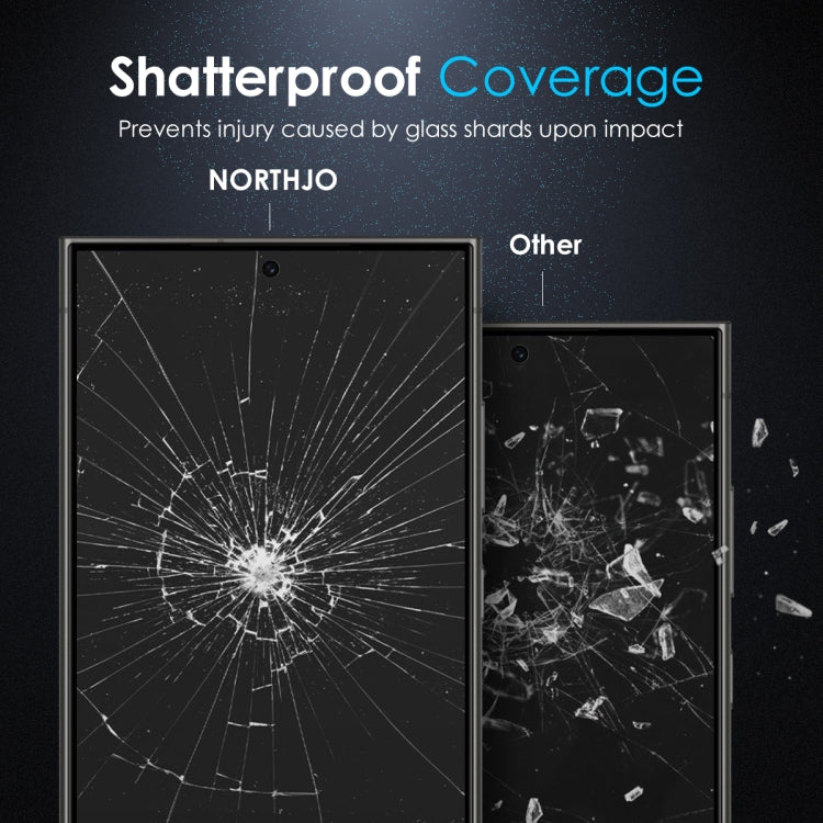 For Samsung Galaxy S24 Ultra 5G NORTHJO A++ Privacy Screen Protector High Aluminium-Silicon Glass Film, Support Fingerprint Unlock - Galaxy S24 Ultra 5G Tempered Glass by NORTHJO | Online Shopping UK | buy2fix
