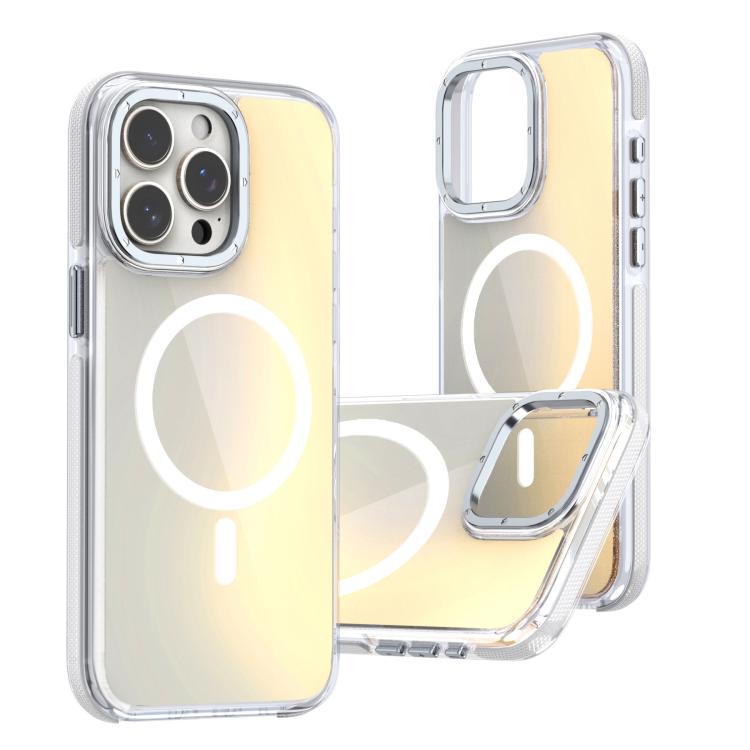 For iPhone 17 Dual-Color Gradient Discolor MagSafe Phone Case(White) - iPhone 17 Cases by buy2fix | Online Shopping UK | buy2fix