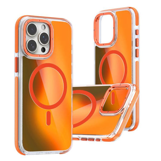 For iPhone 17 Dual-Color Gradient Discolor MagSafe Phone Case(Orange) - iPhone 17 Cases by buy2fix | Online Shopping UK | buy2fix