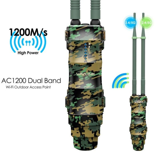 WAVLINK WN570HA2 IP67 Waterproof Outdoor WiFi Extender AC1200 Dual Band Wireless Router, Plug:US Plug - Wireless Routers by WAVLINK | Online Shopping UK | buy2fix