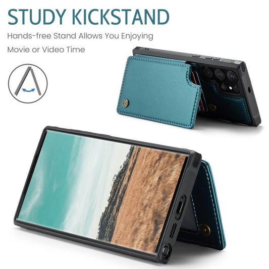 For Samsung Galaxy S25 Ultra 5G CaseMe C22 Card Slots Holder RFID Anti-theft Phone Case(Green) by CaseMe