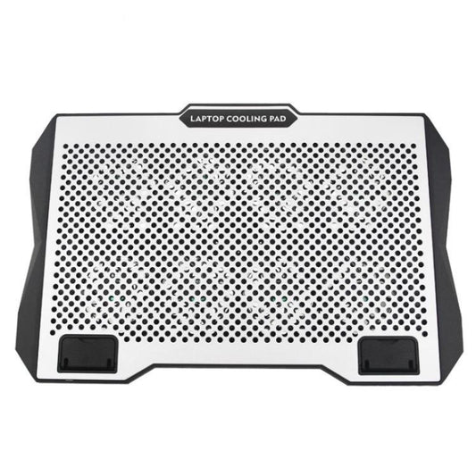 S608 RGB Light 8 Silent Fans Adjustable Height Stand Laptop Cooling Pad with Phone Holder - Cooling Pads by buy2fix | Online Shopping UK | buy2fix