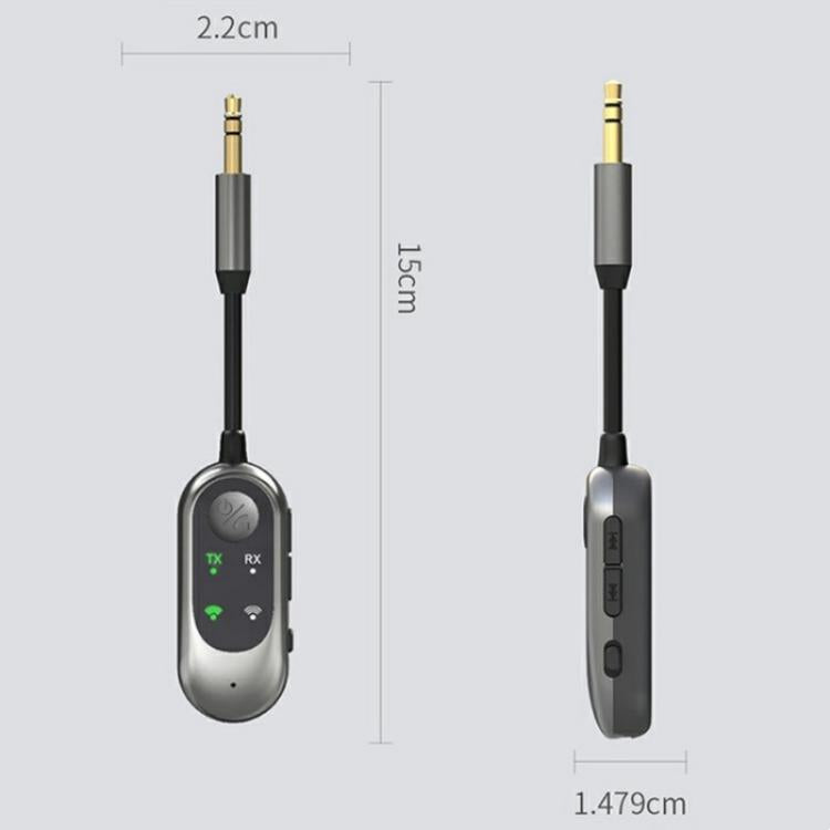 W10 Car Stereo Wireless Connection Audio Adapter 2 in 1 Car Bluetooth 5.3 Receiver Transmitter - Bluetooth Adapters by buy2fix | Online Shopping UK | buy2fix