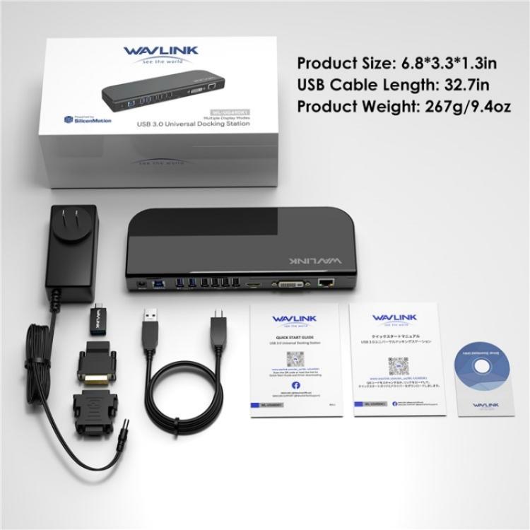 WAVLINK UG49DK1 For Windows Mac Android 13 In 1 USB-C Hub Dual Display Docking Station, Plug:EU Plug - by WAVLINK | Online Shopping UK | buy2fix