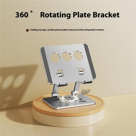 J59 360 Degree Rotating Height Adjustable Tablet Aluminum Alloy Desktop Holder(Grey) - Desktop Holder by buy2fix | Online Shopping UK | buy2fix