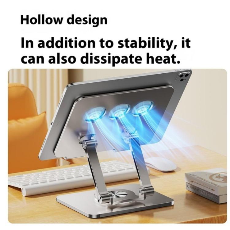 J59 360 Degree Rotating Height Adjustable Tablet Aluminum Alloy Desktop Holder(Black) - Desktop Holder by buy2fix | Online Shopping UK | buy2fix