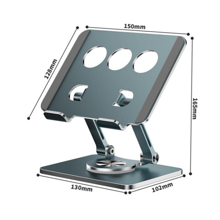 J59 360 Degree Rotating Height Adjustable Tablet Aluminum Alloy Desktop Holder(Grey) - Desktop Holder by buy2fix | Online Shopping UK | buy2fix