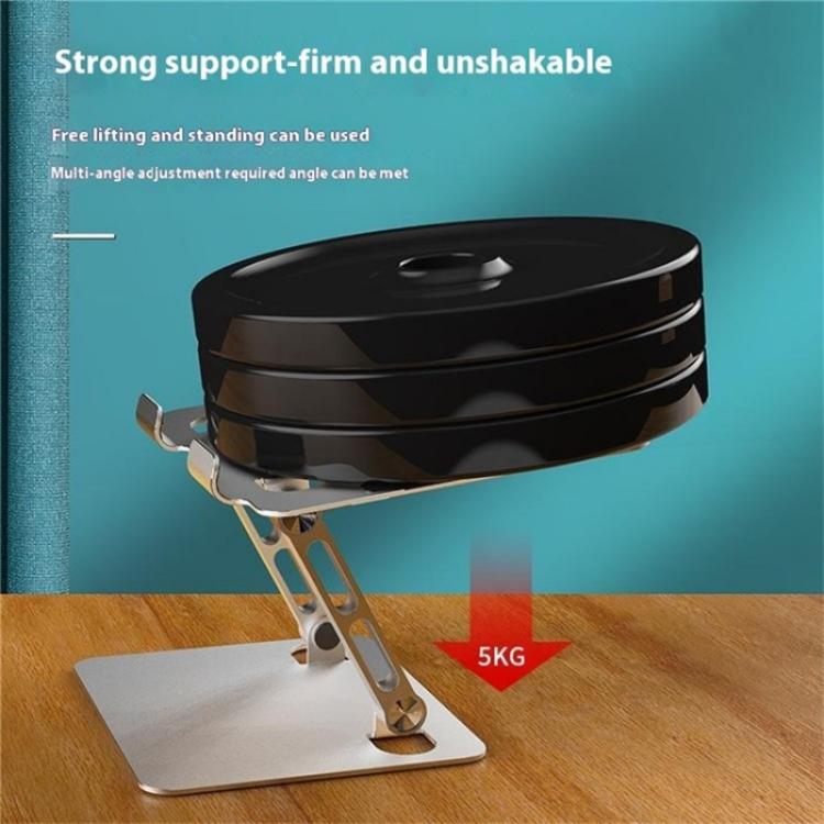 J23S Folding Height Adjustable Desktop Tablet Metal Cooling Holder(Grey) - Desktop Holder by buy2fix | Online Shopping UK | buy2fix