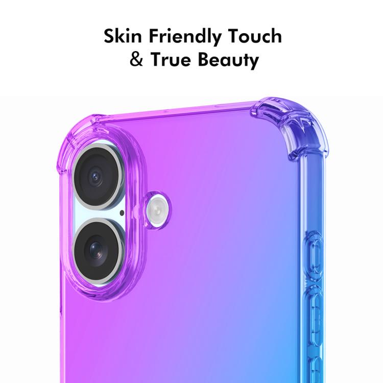 For iPhone 16 Plus ENKAY Hat-Prince Gradient Airbag TPU Phone Case(Pink Gold) - iPhone 16 Plus Cases by ENKAY | Online Shopping UK | buy2fix