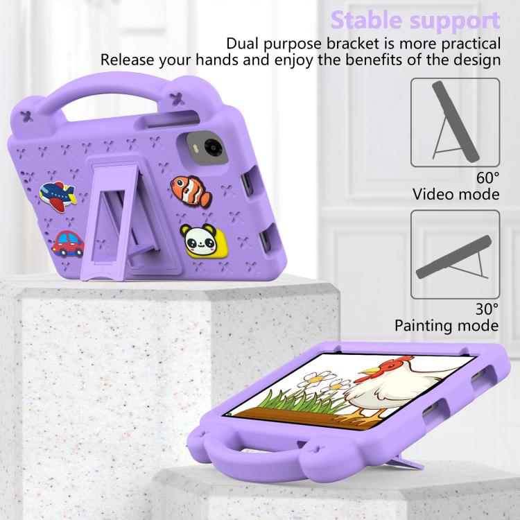 For Alldocube iPlay 60 Mini Pro Handle Kickstand Children EVA Shockproof Tablet Case(Light Purple) - CUBE by buy2fix | Online Shopping UK | buy2fix
