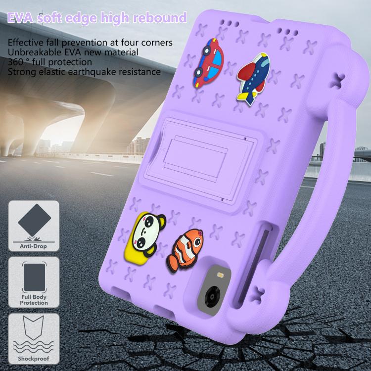 For Alldocube iPlay 60 Mini Pro Handle Kickstand Children EVA Shockproof Tablet Case(Light Purple) - CUBE by buy2fix | Online Shopping UK | buy2fix