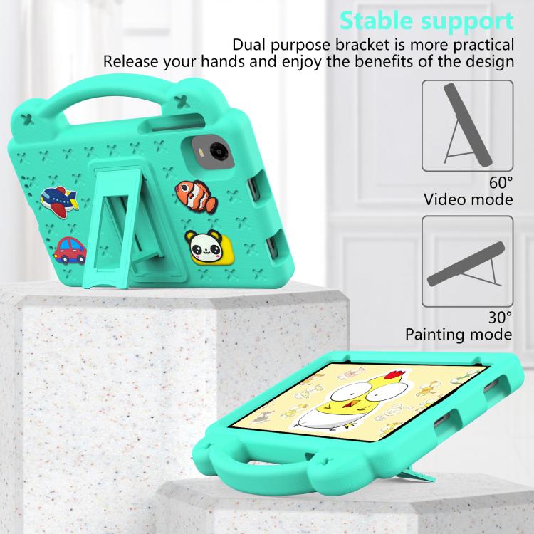 For Alldocube iPlay 50 Mini Pro 2023 8.4 Handle Kickstand Children EVA Shockproof Tablet Case(Mint Green) - CUBE by buy2fix | Online Shopping UK | buy2fix