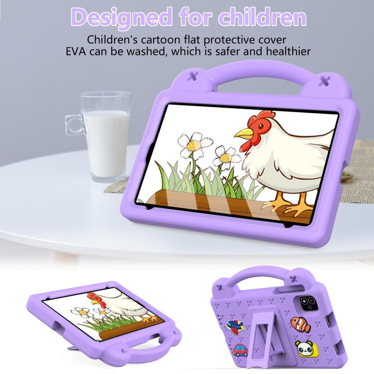For NEC Lavie Tab T11 T1155 2024 Handle Kickstand Children EVA Shockproof Tablet Case(Light Purple) - Others by buy2fix | Online Shopping UK | buy2fix