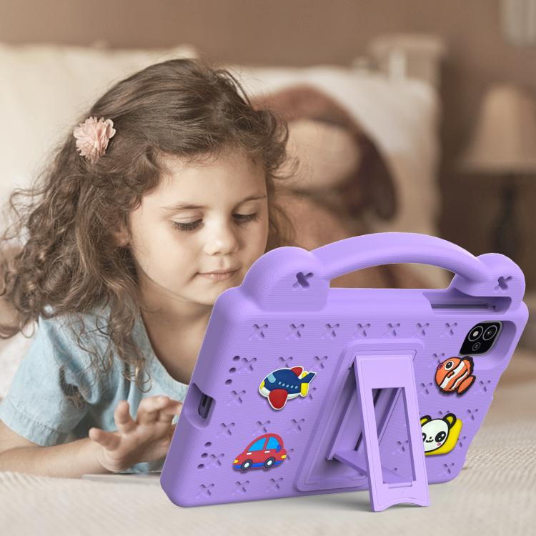 For NEC Lavie Tab T11 T1155 2024 Handle Kickstand Children EVA Shockproof Tablet Case(Light Purple) - Others by buy2fix | Online Shopping UK | buy2fix