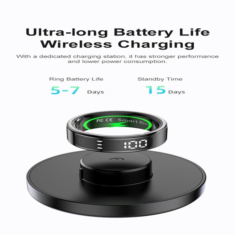 R11 SIZE 11 Smart Ring, Support Heart Rate / Blood Oxygen / Sleep / Multiple Sports Modes(Black) - Smart Rings / Smart Telephones by buy2fix | Online Shopping UK | buy2fix