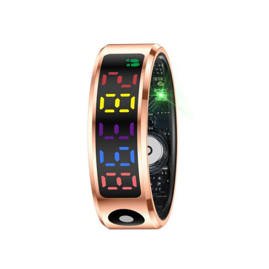 R12 SIZE 8 Smart Ring, Support Heart Rate / Blood Oxygen / Sleep / Multiple Sports Modes(Gold) - Smart Rings / Smart Telephones by buy2fix | Online Shopping UK | buy2fix