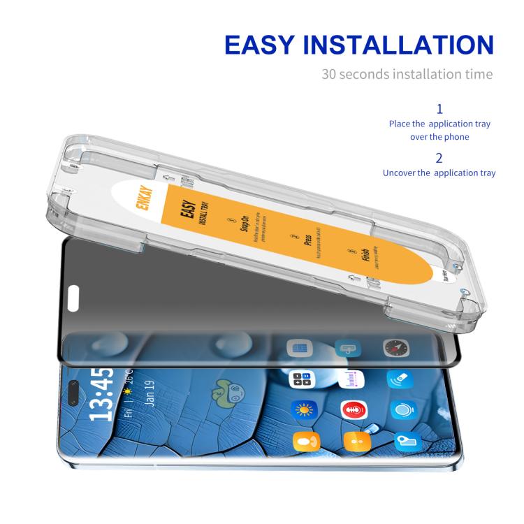 For Honor X60 Pro / X9c ENKAY Hat-Prince Easy Install Heat Bending Privacy Screen Tempered Glass Film - Honor Tempered Glass by ENKAY | Online Shopping UK | buy2fix