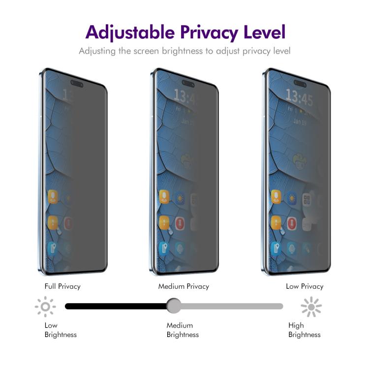For Honor Magic7 Pro ENKAY Hat-Prince Easy Install Heat Bending Privacy Screen Tempered Glass Film - Honor Tempered Glass by ENKAY | Online Shopping UK | buy2fix