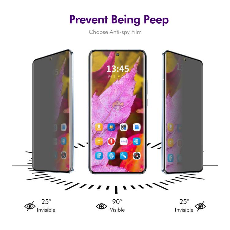 For vivo S20 Pro / X200 ENKAY Hat-Prince Easy Install Heat Bending Privacy Screen Tempered Glass Film - X200 Tempered Glass by ENKAY | Online Shopping UK | buy2fix