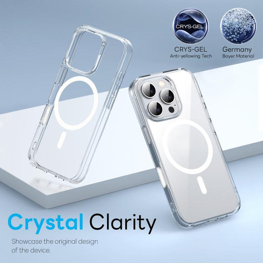 For iPhone 16 Pro Max NORTHJO 3 in 1 PC Magnetic Phone Case with Screen Film and Lens Film(Clear) - iPhone 16 Pro Max Cases by NORTHJO | Online Shopping UK | buy2fix
