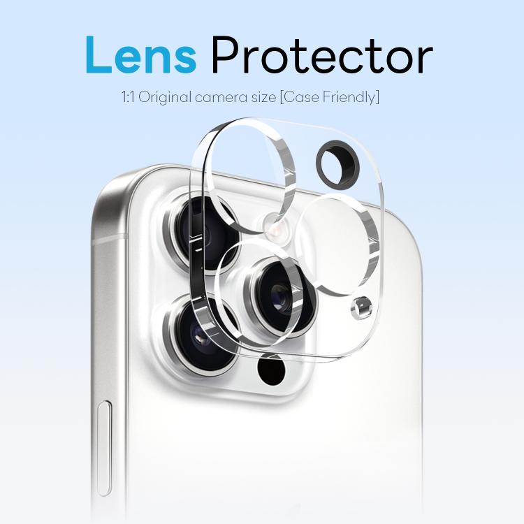 For iPhone 16 Pro Max NORTHJO 3 in 1 PC Magnetic Phone Case with Screen Film and Lens Film(Clear) - iPhone 16 Pro Max Cases by NORTHJO | Online Shopping UK | buy2fix