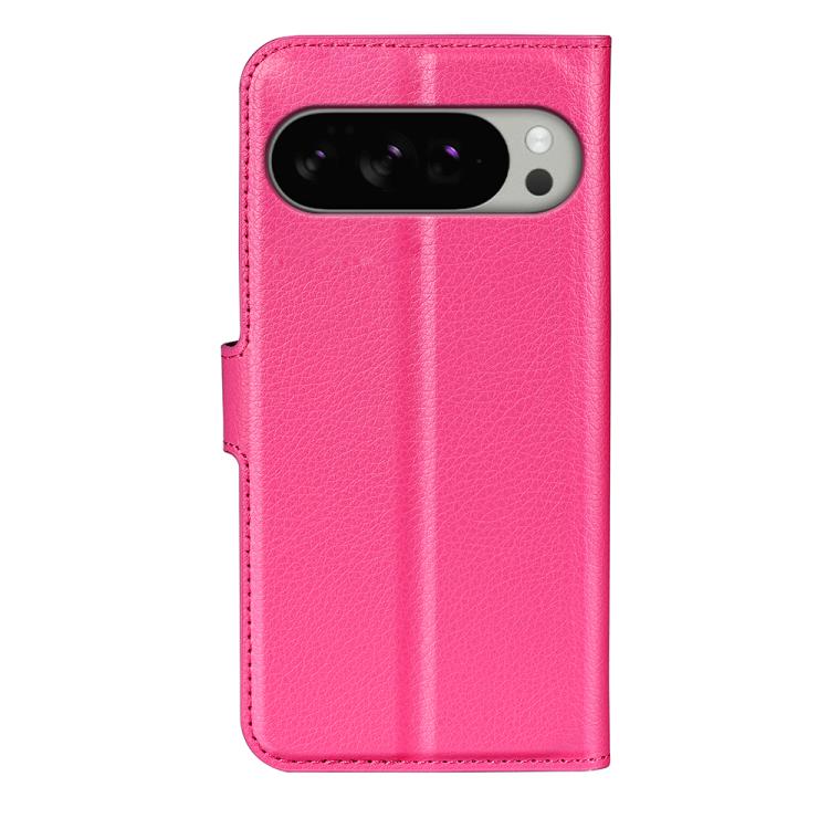 For Google Pixel 10 Pro XL Litchi Texture Horizontal Flip Leather Phone Case with Holder(Rose Red) - Google Cases by buy2fix | Online Shopping UK | buy2fix