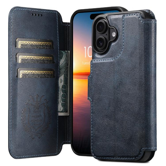 For iPhone 17 Suteni Q05 2-in-1 Multi-function Detachable Wallet MagSafe Phone Case(Blue) - iPhone 17 Cases by Suteni | Online Shopping UK | buy2fix