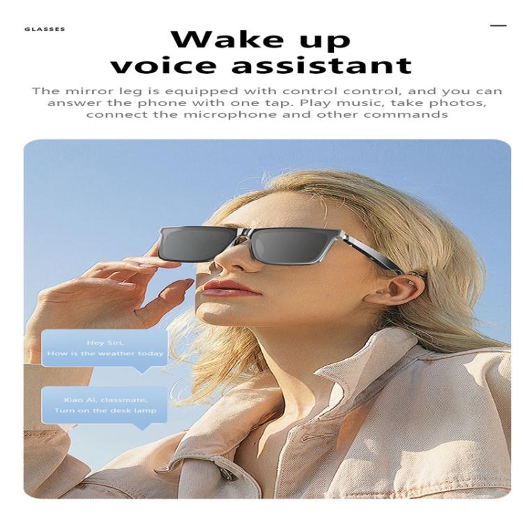 YJ008 Smart Glasses, Support AI Smart Chip / Outdoor Sports / Bluetooth Call(Black) - Smart Glasses by buy2fix | Online Shopping UK | buy2fix