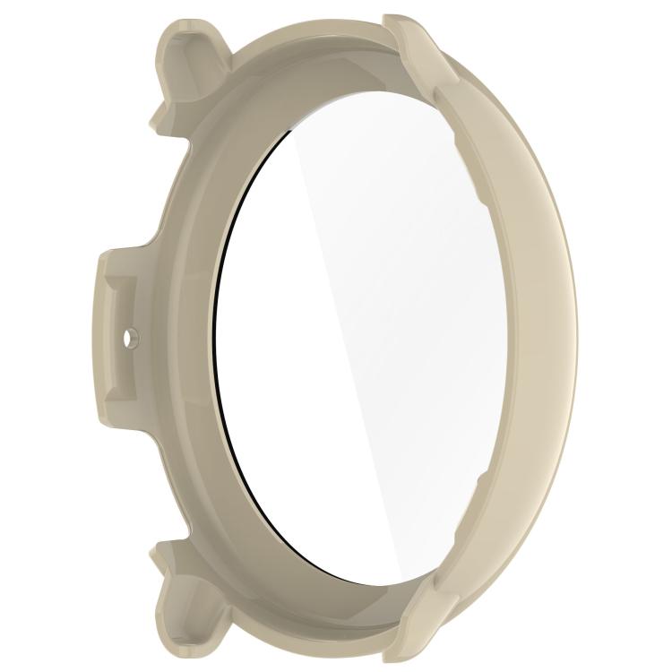 For Amazfit Active 2 A2437 Tempered Film Integrated PC Watch Protective Case(Ivory White) - Watch Cases by buy2fix | Online Shopping UK | buy2fix