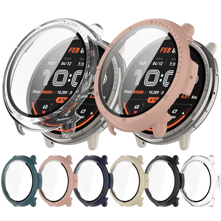 For Amazfit Active 2 A2437 Tempered Film Integrated PC Watch Protective Case(Transparent Color) - Watch Cases by buy2fix | Online Shopping UK | buy2fix