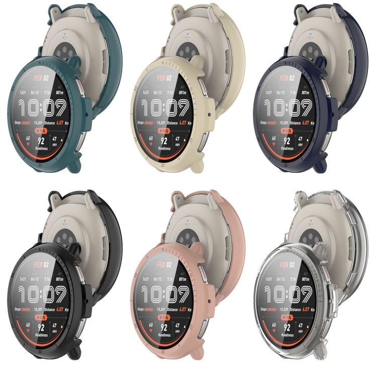 For Amazfit Active 2 A2437 Tempered Film Integrated PC Watch Protective Case(Transparent Color) - Watch Cases by buy2fix | Online Shopping UK | buy2fix