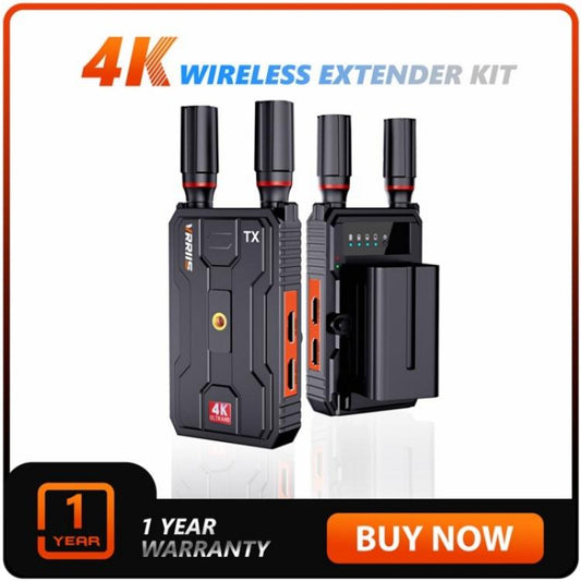 VRRIIS 097PRO Outdoor Live Streaming Audio Video Wireless Transmitter Receiver 4K HD Extender, Plug:UK Plug - Adapter by buy2fix | Online Shopping UK | buy2fix